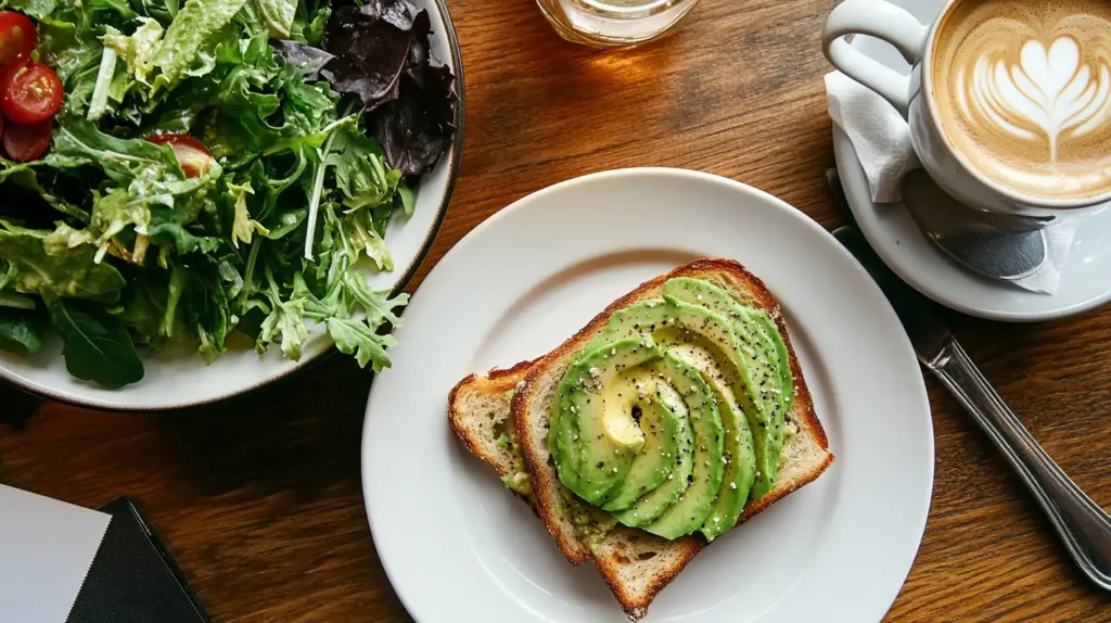 Assembling avocado toast step-by-step
