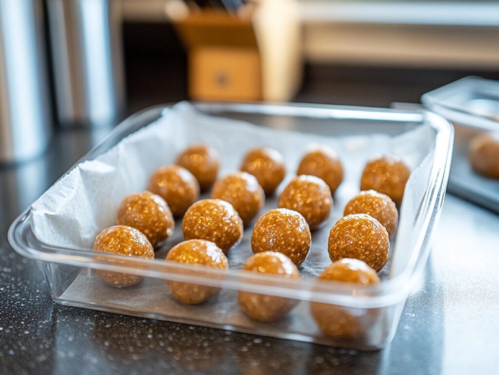 Butterfinger Balls stored in an airtight container